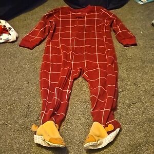 18 month 2 way zipper sleeper with moose footsies